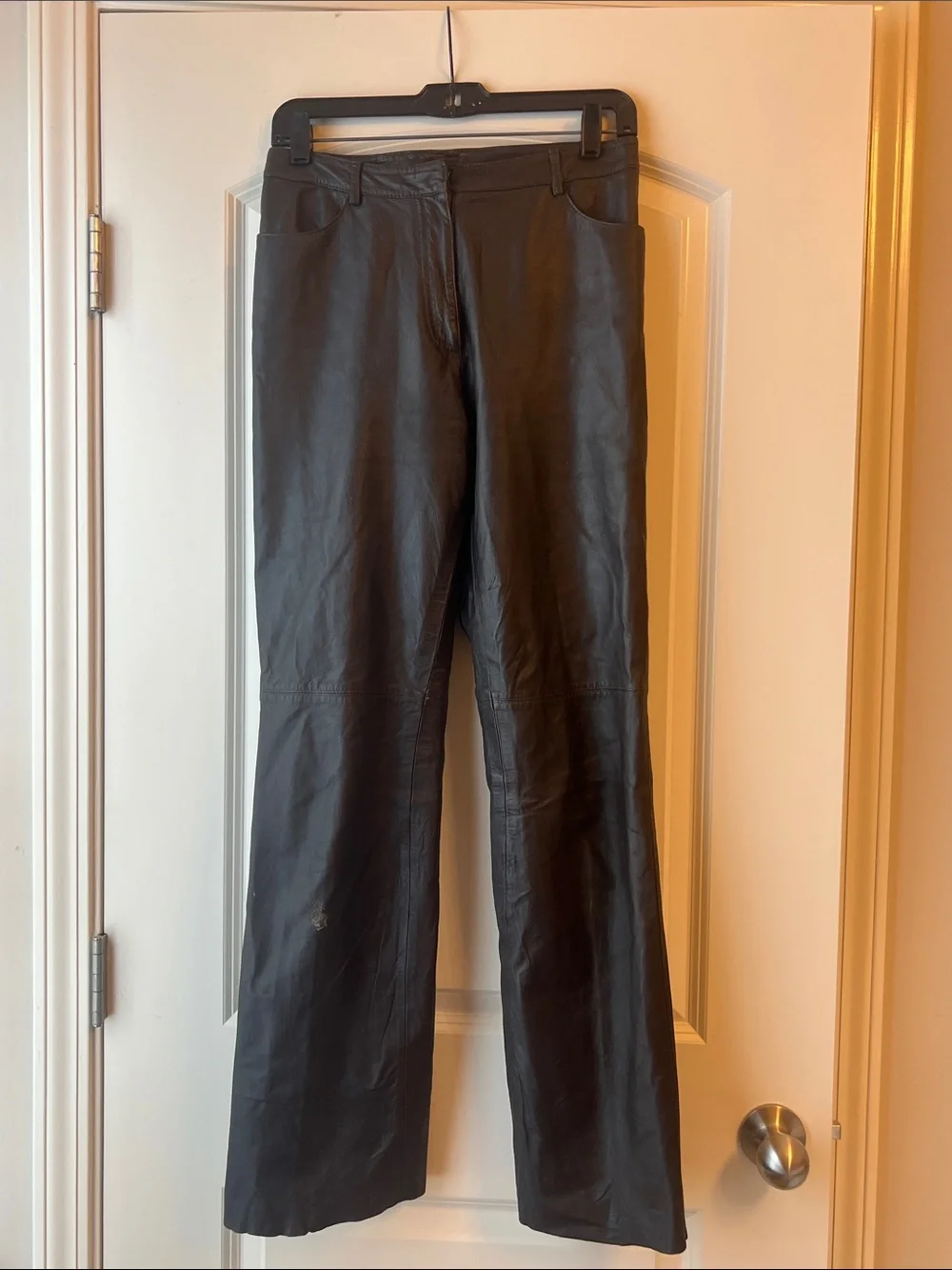 Vakko Sports Black Leather Single-Button Blazer Set